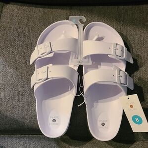 Shade & Shore White Sandals Lightweight Flip Flops